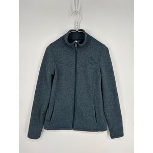 The North Face Fleece Jacket Womens S Blue Teal Full Zip Logo